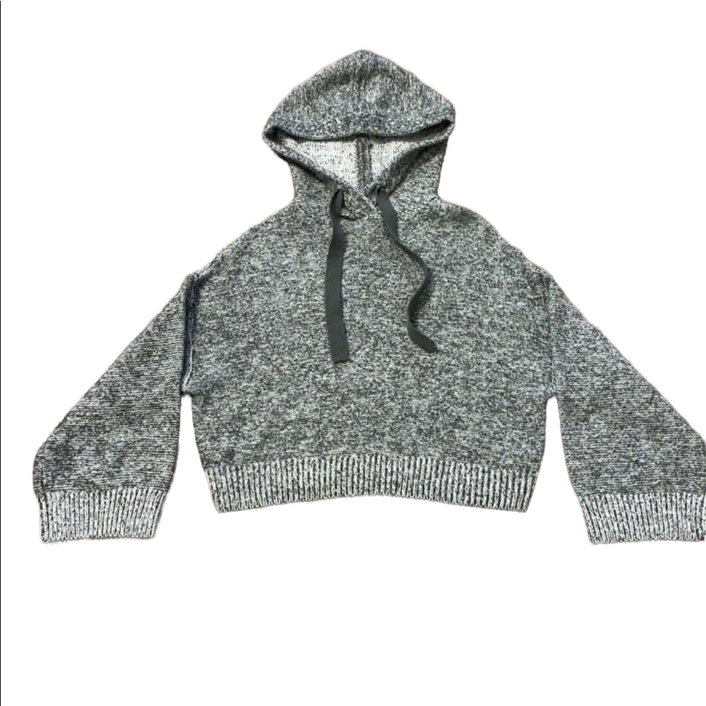 ANTHROPOLOGIE Kaisely crop knit hoodie sweater